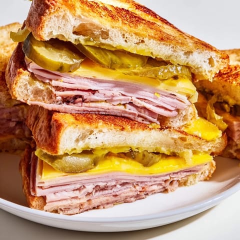 Savory Cuban pressed sandwich