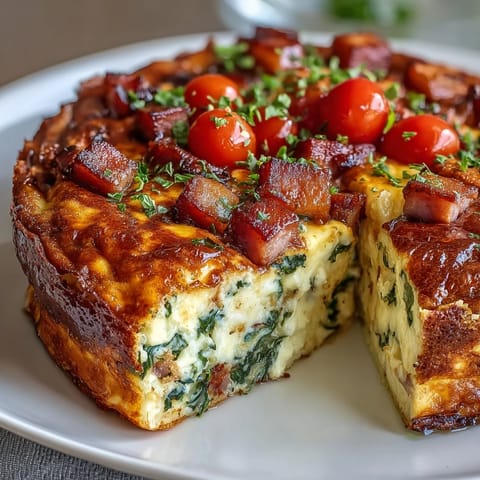 One-Pan Ham Swiss Frittata