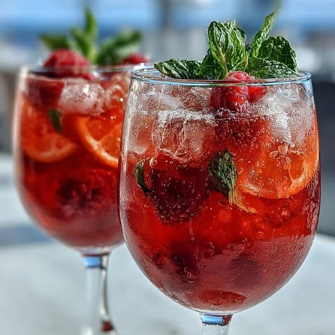 Raspberry Lemon Spritz Mocktail