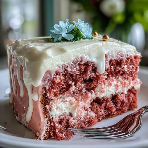 Beautiful pink Bridal Shower Rosé Velvet Cake with shining gold drip.