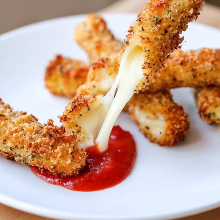 Melted mozzarella oozes from each golden, fried stick, ready to be enjoyed as a snack.