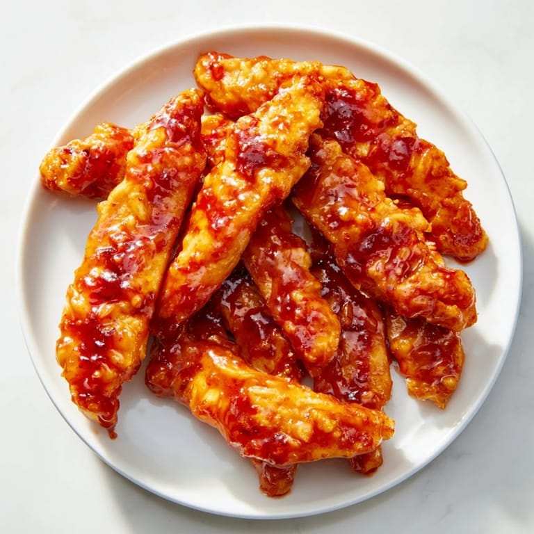 Freshly rolled Honey Sriracha Chicken Wrap served with a drizzle of extra sauce, ready for a quick weeknight dinner.