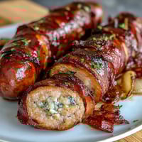Vibrant sheet pan sausage and peppers dinner with juicy sausages roasted alongside colorful bell peppers and onions.